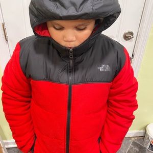 The north face reversible winter coat boys size xl